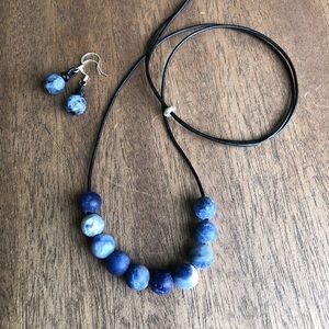 Amber’s Sodalite Necklace and Earrings Set